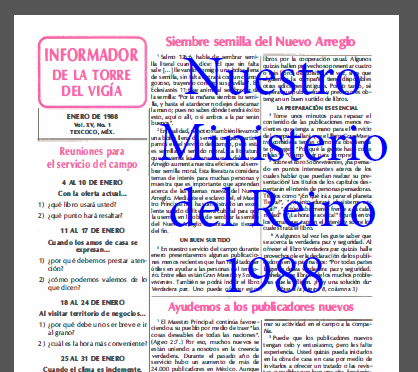 Más información sobre "Nuestro Ministerio del Reino 1988"