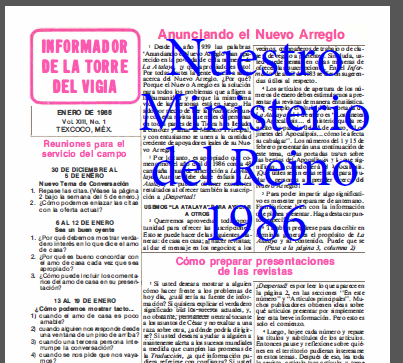 Más información sobre "Nuestro Ministerio del Reino 1986"