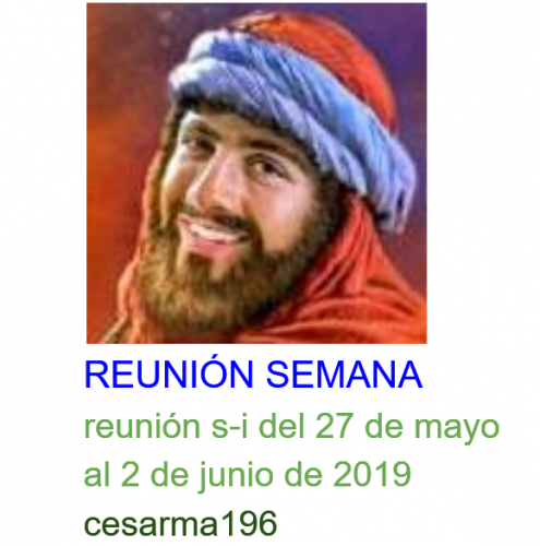 Más información sobre "Reunion s-i del 27 de mayo al 2 de junio de 2019"