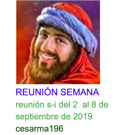 Más información sobre "reunion s-i del 2  al 8 de septiembre de 2019"