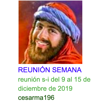 Más información sobre "Reunion s-i del 9 al 15 de diciembre de 2019"