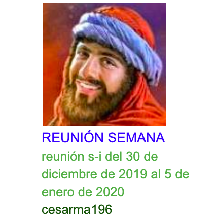 Más información sobre "Reunión s-i del 30 de diciembre de 2019 al 5 de enero de 2020"