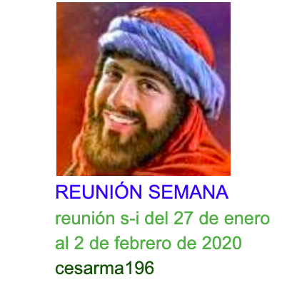 Más información sobre "Reunion s-i del 27 de enero al 2 de febrero de 2020"