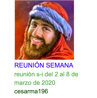 Más información sobre "Reunion s-i del 2 al 8 de marzo de 2020"