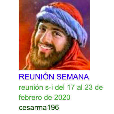 Más información sobre "Reunion s-i del 17 al 23 de febrero de 2020"