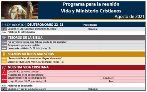 Más información sobre "Programa para la reunión Vida y Ministerio Cristianos"