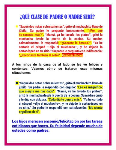 Más información sobre "Felicitar a los hijos"
