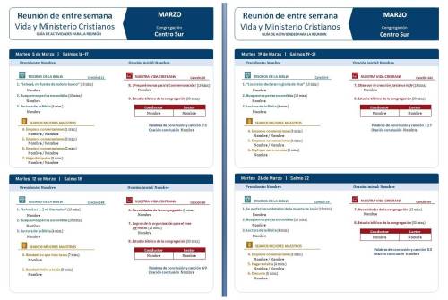 Más información sobre "Plantillas / Formatos  Reunión Vida y Ministerio Cristianos y Reunión Pública  Marzo 2024"