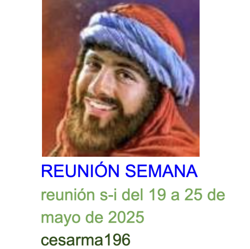 Más información sobre "Reunion s-i del 19 al 25 de mayo de 2025"