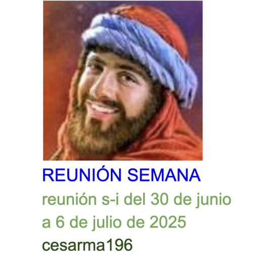 Más información sobre "Reunion s-i del 30 de junio al 6 de julio de 2025"