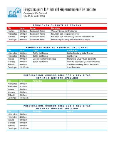 Más información sobre "Programa para la semana de la visita del superintendente de circuito."