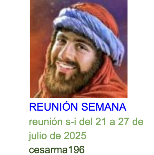 Más información sobre "Reunion s-i del 21 al 27 de julio de 2025"