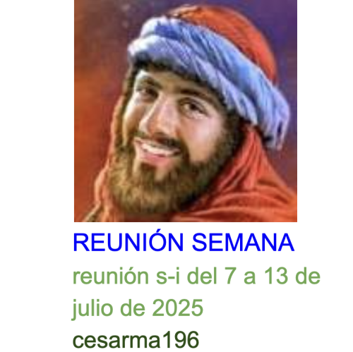Más información sobre "Reunion s-i del 7 al 13 de julio de 2025"