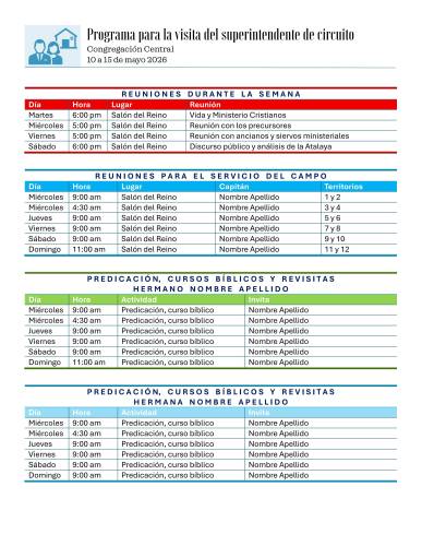 Más información sobre "Programa para la visita del superintendente de circuito (Editable)"