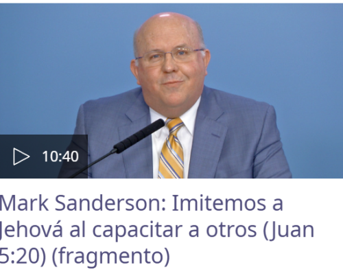 Más información sobre "Mark Sanderson: Imitemos a Jehová al capacitar a otros (Juan 5:20) (fragmento)Adorsación Matutina"