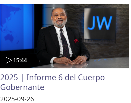 Más información sobre "2025 | Informe 6 del Cuerpo Gobernante En este informe, se anuncia el texto del año 2026 y una canción nueva."