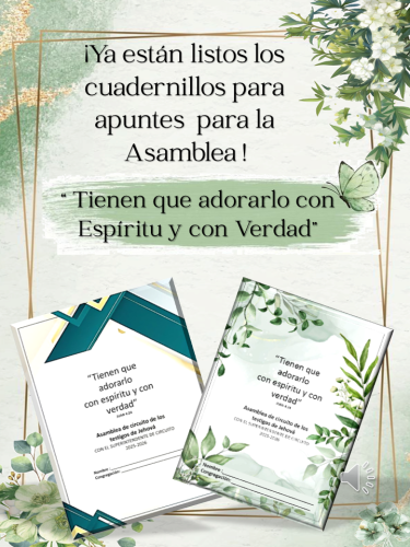 Más información sobre "Cuadernillos Asamblea Tienen que adorarlo con espíritu y con verdad"