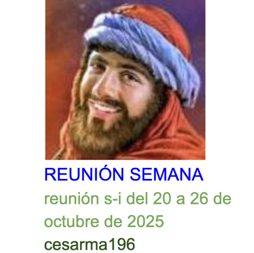 Más información sobre "Reunion s-i del 20 a 26 de octubre de 2025"