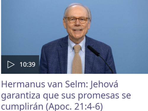 Más información sobre "Adoración Matutina Hermanus van Selm: Jehová garantiza que sus promesas se cumplirán (Apoc. 21:4-6)"