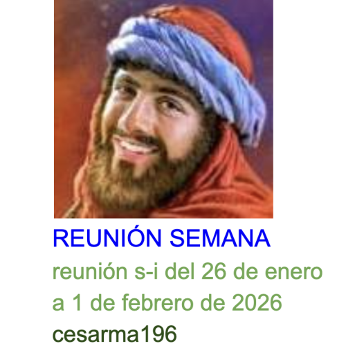 Más información sobre "Reunion s-i del 26 de enero a 1 de febrero de 2026"