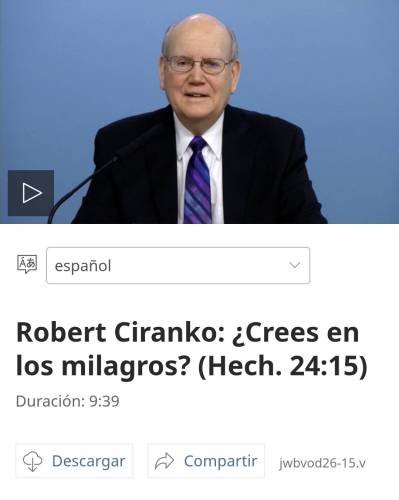 Más información sobre "Transcripción Robert Ciranko: ¿Crees en los milagros? (Hech. 24:15)"